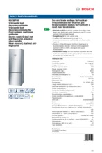 Product informatie BOSCH koelkast rvs KGF56PI40