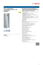 Product informatie BOSCH koelkast rvs KGN367ICT