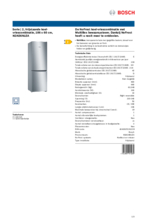 Product informatie BOSCH koelkast rvs-look KGN36NLEA
