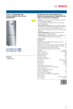 Product informatie BOSCH koelkast rvs KGN36XLDP