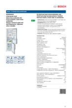 Product informatie BOSCH koelkast rvs KGN39AI45