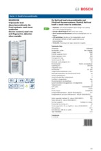Product informatie BOSCH koelkast rvs KGN39VI36