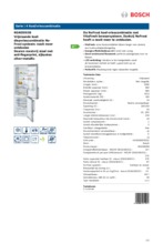 Product informatie BOSCH koelkast rvs KGN39XI38