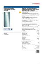 Product informatie BOSCH koelkast rvs KGN49XIEA