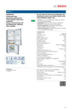 Product informatie BOSCH koelkast rvs KGN56XI40