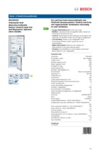 Product informatie BOSCH koelkast rvs KGV39VI31