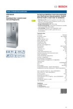 Product informatie BOSCH koelkast rvs KMF40AI20