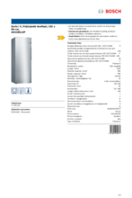 Product informatie BOSCH koelkast rvs-look KSV29VLEP