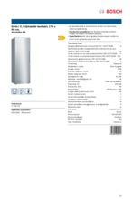 Product informatie BOSCH koelkast rvs-look KSV33VLEP