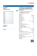 Product informatie BOSCH koelkast tafelmodel KTL15NW3A