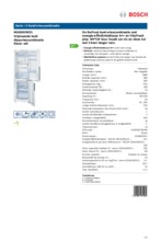 Product informatie BOSCH koelkast wit KGN36VW31