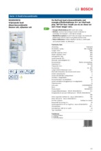 Product informatie BOSCH koelkast wit KGN36XW31