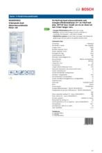 Product informatie BOSCH koelkast wit KGN39VW31