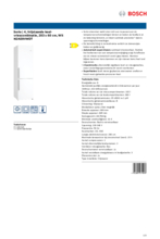 Product informatie BOSCH koelkast wit KGN39VWDT