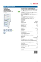 Product informatie BOSCH koelkast wit KGV36EW32