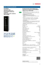 Product informatie BOSCH koelkast zwart KGF39SB45