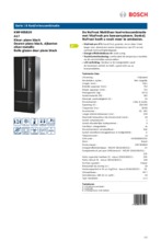 Product informatie BOSCH koelkast zwart KMF40SB20