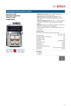 Product informatie BOSCH koffiemachine TES60729RW