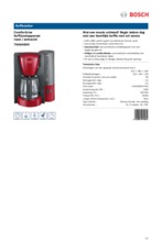 Product informatie BOSCH koffiemachine rood TKA6A044
