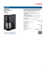 Product informatie BOSCH koffiemachine zwart TKA6A043