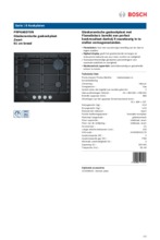 Product informatie BOSCH kookplaat inbouw PRP6A6D70N