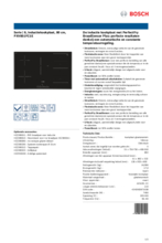 Product informatie BOSCH kookplaat inbouw inductie PXV851FC1E