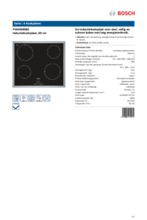 Product informatie BOSCH kookplaat inductie PIA645B68E