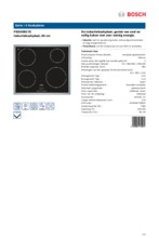 Product informatie BOSCH kookplaat inductie PIE645B17E