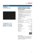 Product informatie BOSCH kookplaat inductie PXV801DC1E