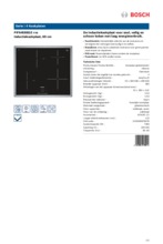 Product informatie BOSCH kookplaat inductie inbouw PIF645BB1E