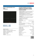 Product informatie BOSCH kookplaat inductie inbouw PXE675DC1E