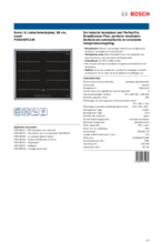 Product informatie BOSCH kookplaat inductie inbouw PXX645FC1M