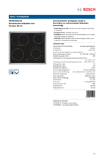 Product informatie BOSCH kookplaat keramisch inbouw NKN645GA1E