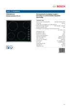 Product informatie BOSCH kookplaat keramisch inbouw PKE645CA1E