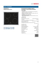 Product informatie BOSCH kookplaat keramisch inbouw PKE645FP1E