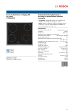 Product informatie BOSCH kookplaat keramisch inbouw PKF645B17E