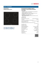 Product informatie BOSCH kookplaat keramisch inbouw PKF675FP1E