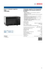 Product informatie BOSCH magnetron met grill zwart FEM513MB0