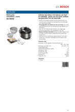 Product informatie BOSCH multicooker MUC88B68
