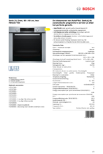 Product informatie BOSCH oven inbouw roestvrij staal HBG317TS0