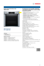 Product informatie BOSCH oven inbouw rvs HBG317AS0