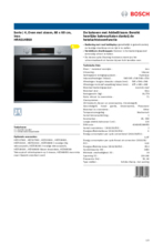Product informatie BOSCH oven inbouw rvs HRA514BS0