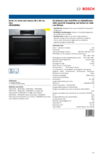 Product informatie BOSCH oven inbouw rvs HRA558BS1