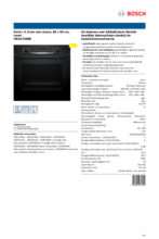 Product informatie BOSCH oven inbouw zwart HRA574BB0