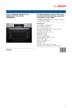 Product informatie BOSCH oven met magnetron inbouw CMA585GS0