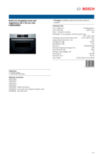Product informatie BOSCH oven met magnetron inbouw CMG633BS1