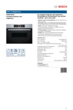Product informatie BOSCH oven met magnetron inbouw CNG6764S1