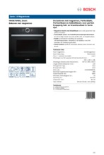 Product informatie BOSCH oven met magnetron inbouw HNG6764B6
