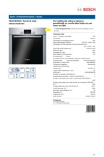 Product informatie BOSCH oven rvs inbouw HBA22R251E