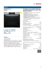 Product informatie BOSCH oven rvs inbouw HBA537BS0